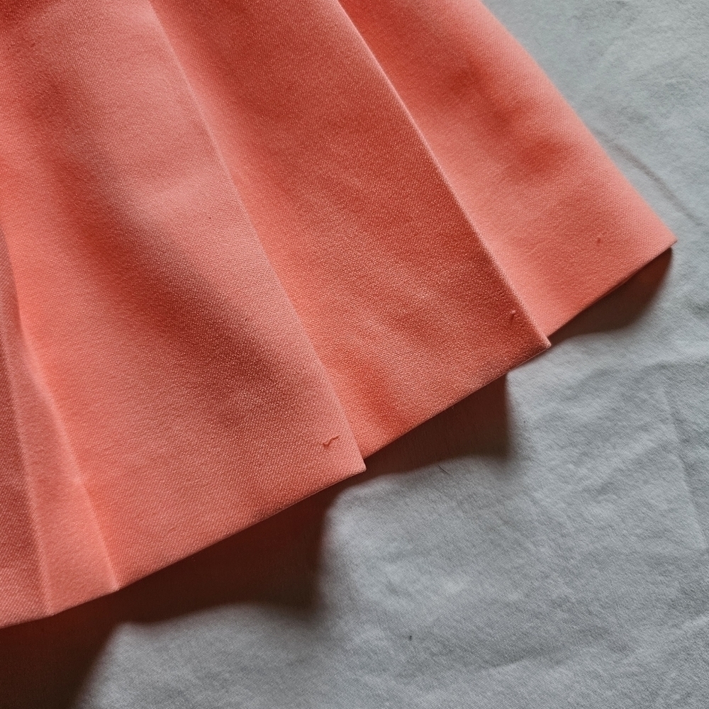 🎾 Vintage IXSPA Jamie Sadock peach neon pleated tennis mini skirt Size 4 - Picture 7 of 11